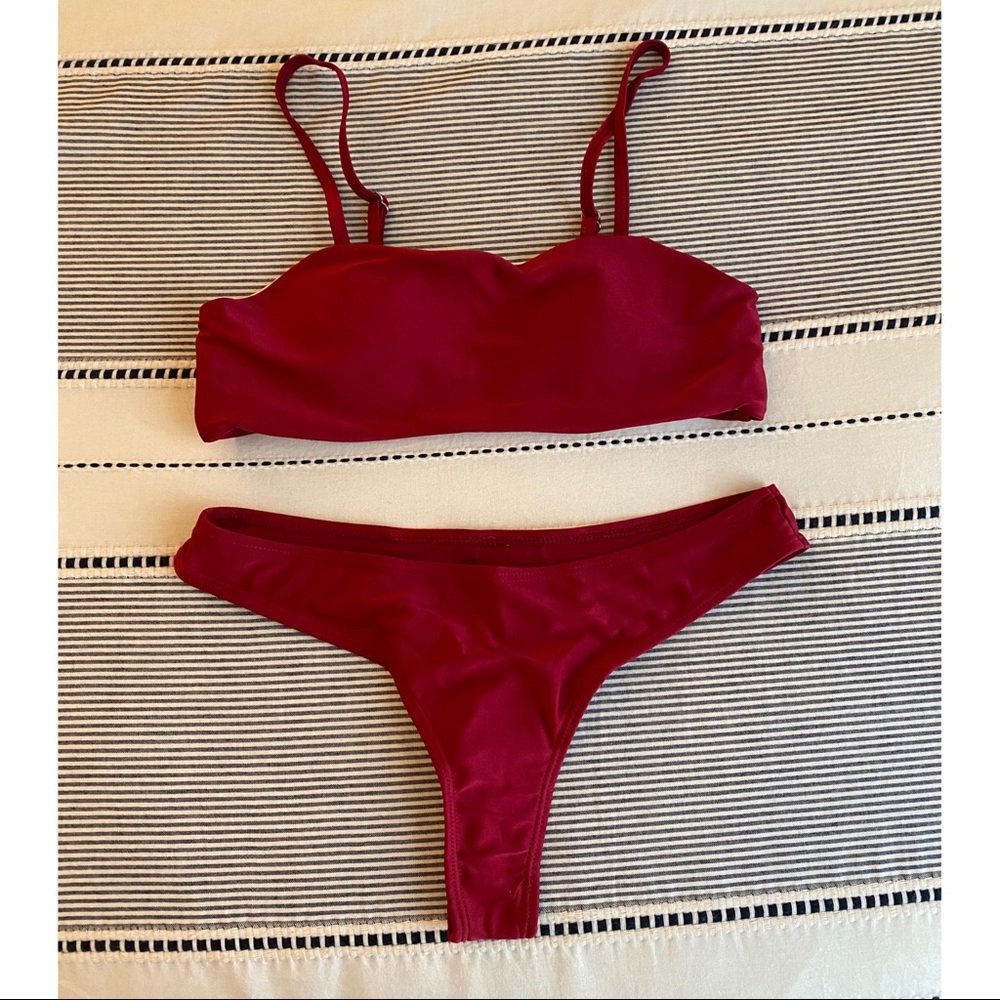 NWT // Burgundy Bralette Bikini
